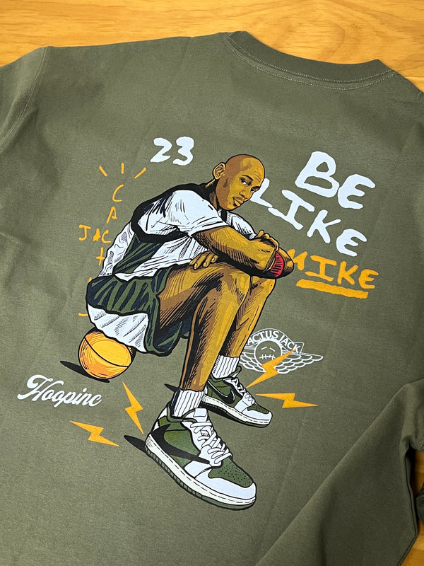 "Be Like Mike Olive" heavy weight tee