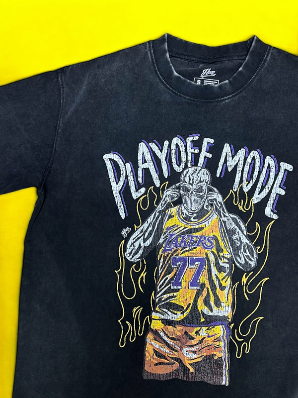 "Playoff Mode #77 Skull" Washed Tee
