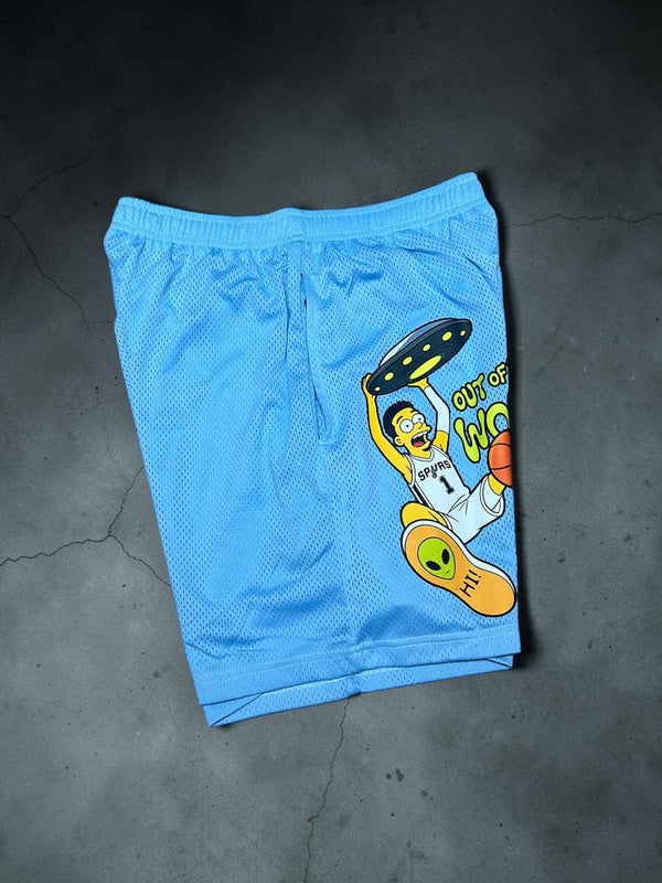 "Wemby Alien Out of This World" basketball shorts