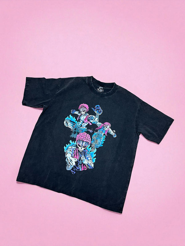 "討厭弱者！Hate the weak! " Washed Tee