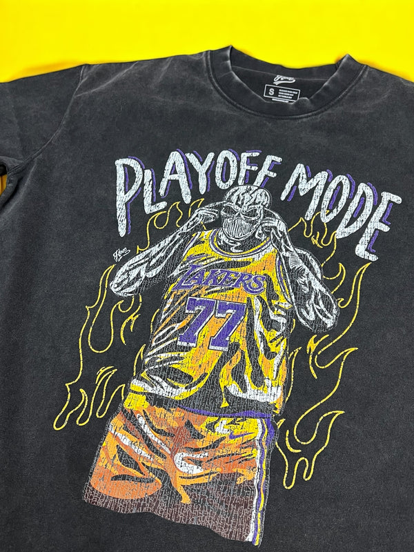 "Playoff Mode #77 Skull" Washed Tee