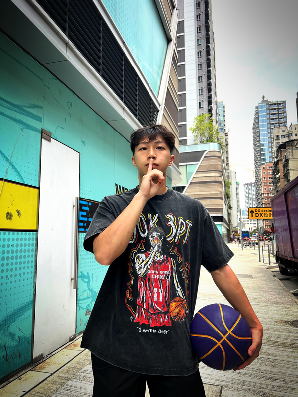 "吳委峻 50K 3PT RED" Washed Tee