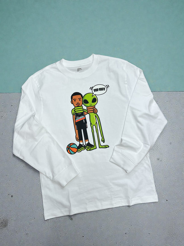 "Wemby Alien 2 Easy" long sleeve heavy weight tee