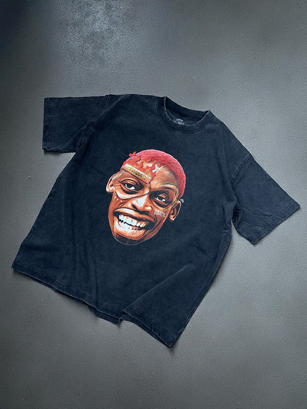 "Crazy Head - Bad Boy Rodman" Washed Tee