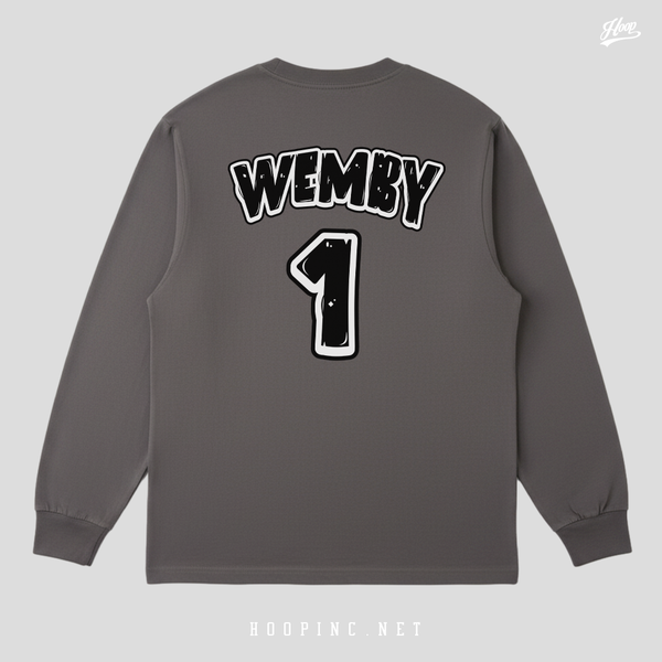 "Wemby Alien 2 Easy" long sleeve heavy weight tee