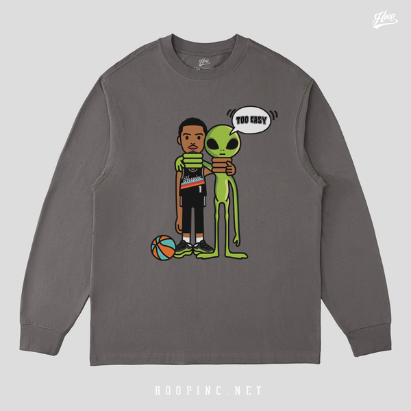 "Wemby Alien 2 Easy" long sleeve heavy weight tee