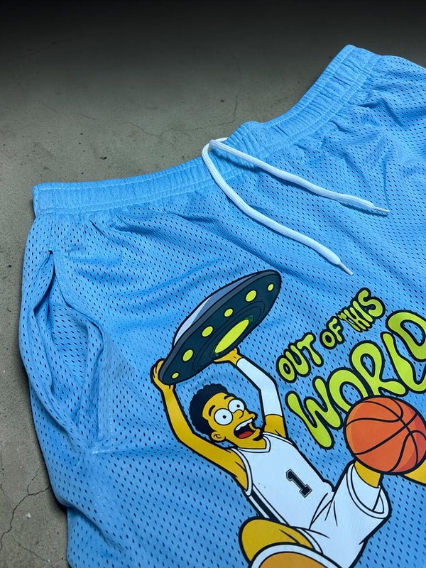 "Alien Out of This World" basketball shorts