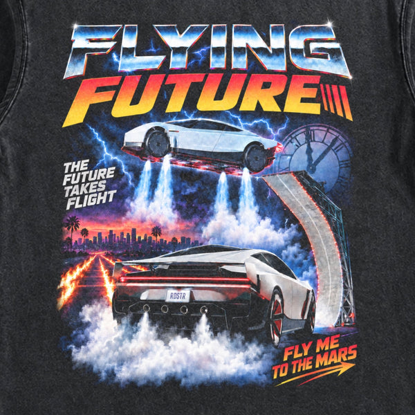 "FLYING FUTURE" Washed Tee