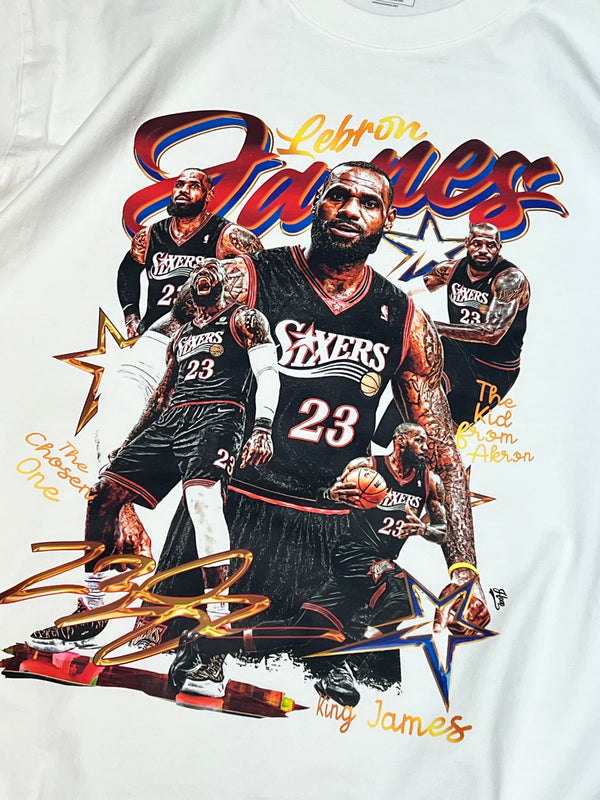"Sixers Lebron Poster" Washed Tee