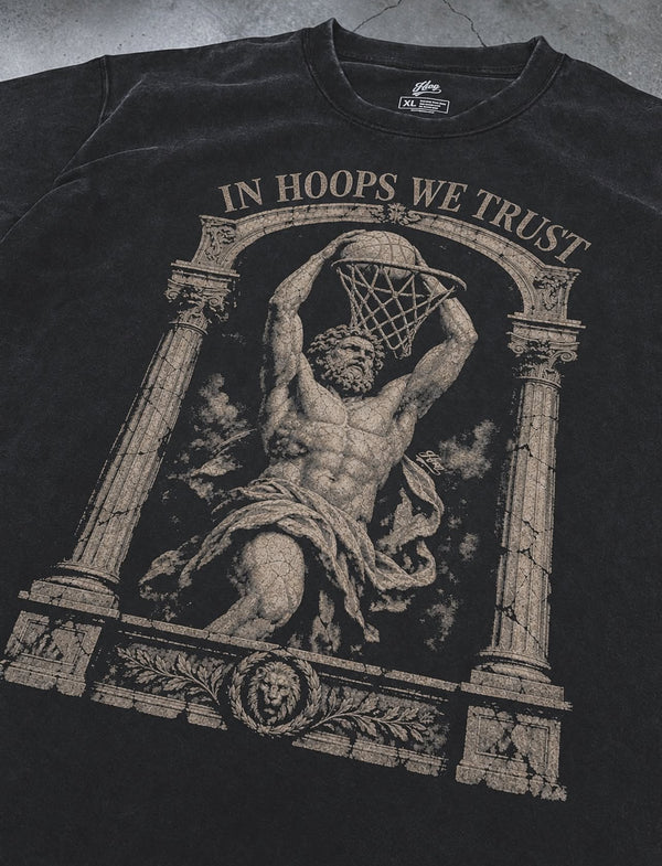 "In Hoops We Trust" Retro Washed Tee