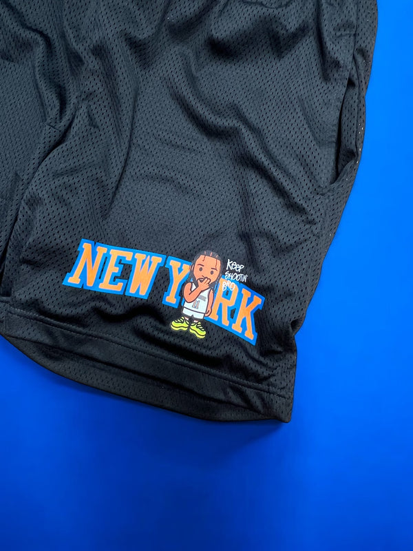 "NEW YORK" basketball shorts
