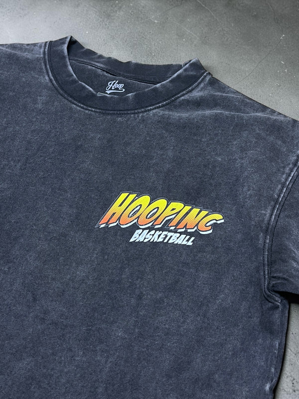"HOOPINC Basketball Skull #10" Washed Tee