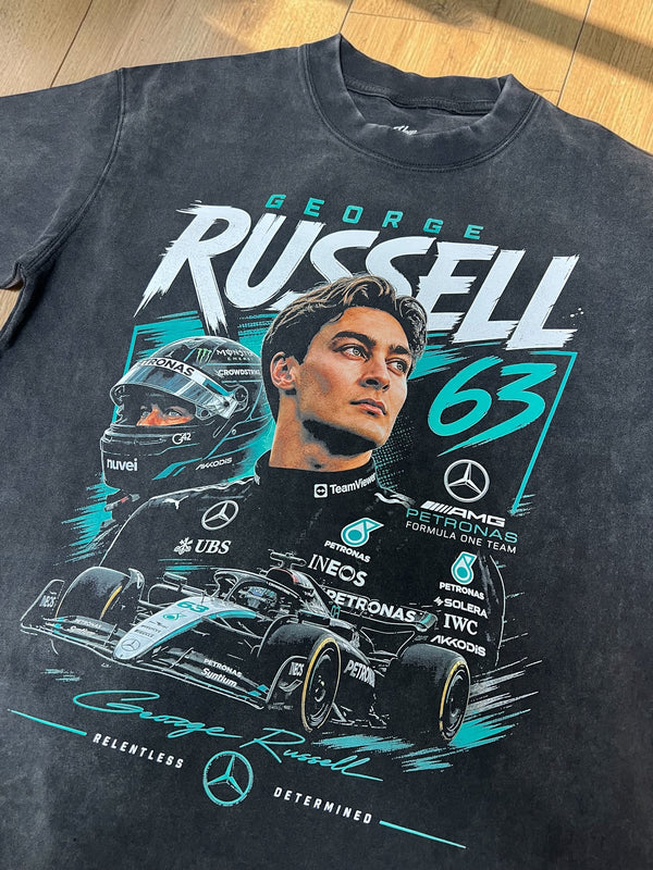 "F1 Racing - Russell Poster" Washed Tee