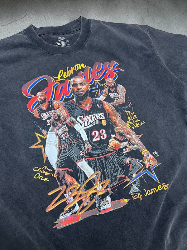 "Sixers Lebron Poster" Washed Tee