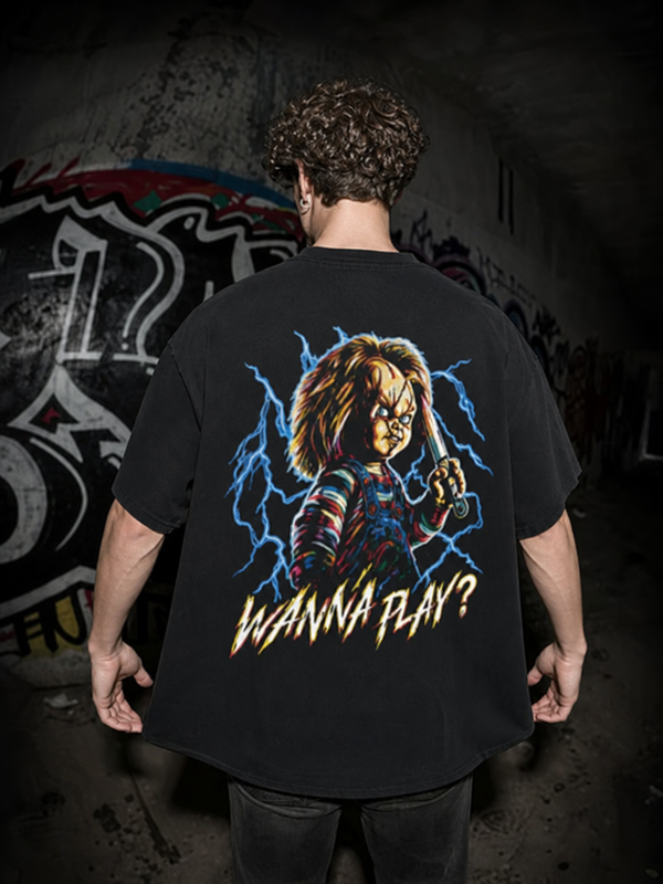 "Wanna Play?" Oversize Tee