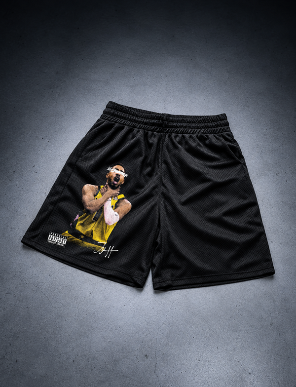 "HALI CHOKE SIGN" basketball shorts