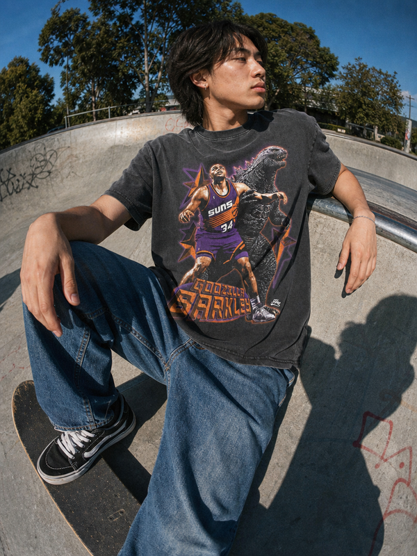 "Barkley vs Godzilla" Washed Tee