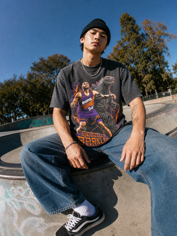 "Barkley vs Godzilla" Washed Tee