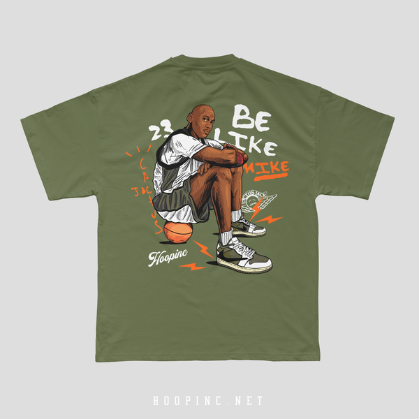 "Be Like Mike Olive" heavy weight tee