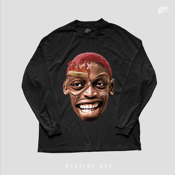 "Crazy Head - Bad Boy Rodman" long sleeve heavy weight tee