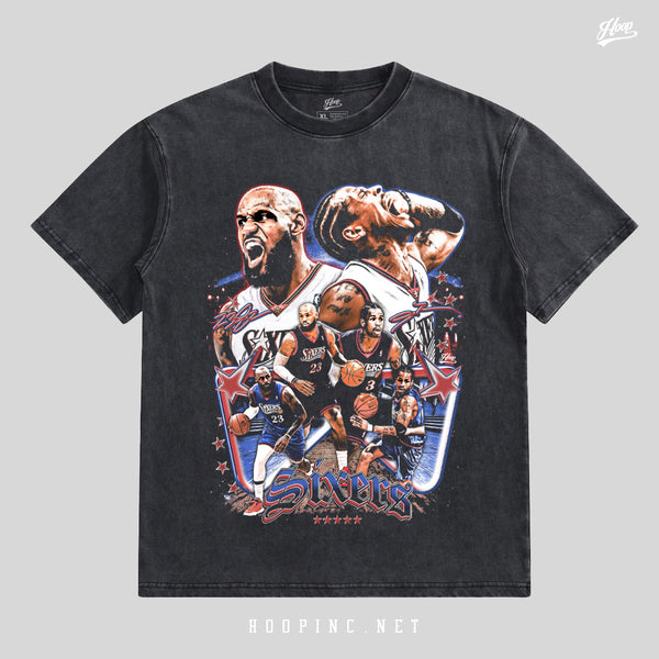 "Sixers The King and The Answer" Washed Tee