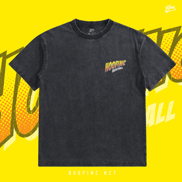 "HOOPINC Basketball Skull #10" Washed Tee