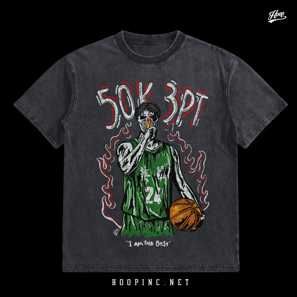 "吳委峻 50K 3PT GREEN" Washed Tee