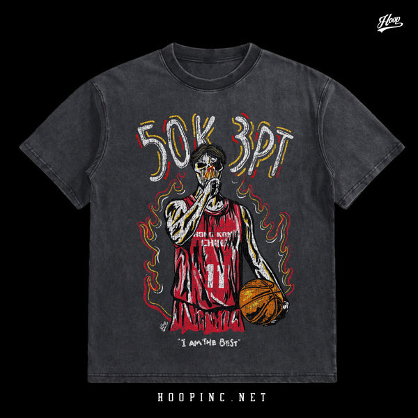 "吳委峻 50K 3PT RED" Washed Tee