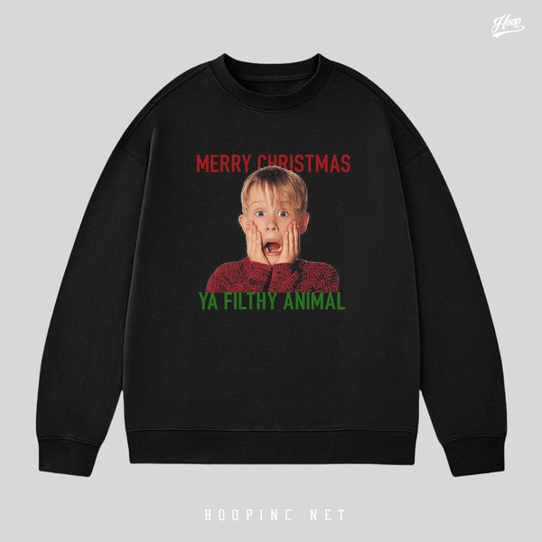 "MERRY XMAS YOU FILTHY ANIMAL" Sweater