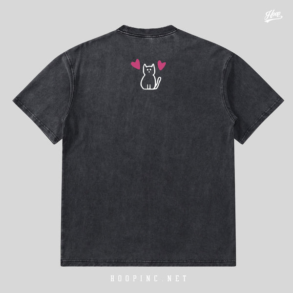 "My Cat Made Me Late" Washed Tee