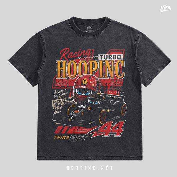 "Hoopinc Mini Racer #44" Retro Washed Tee