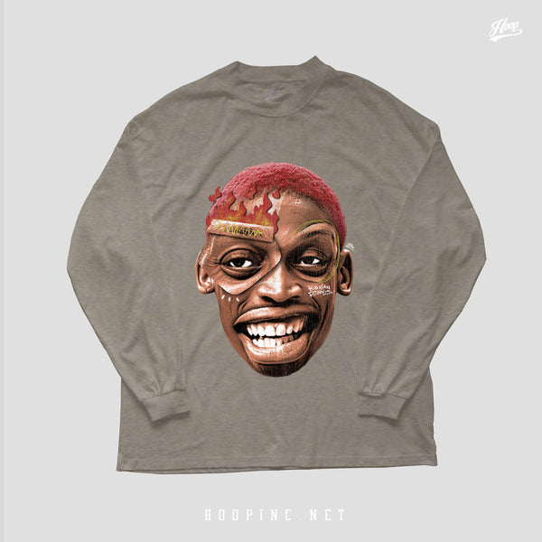 "Crazy Head - Bad Boy Rodman" long sleeve heavy weight tee