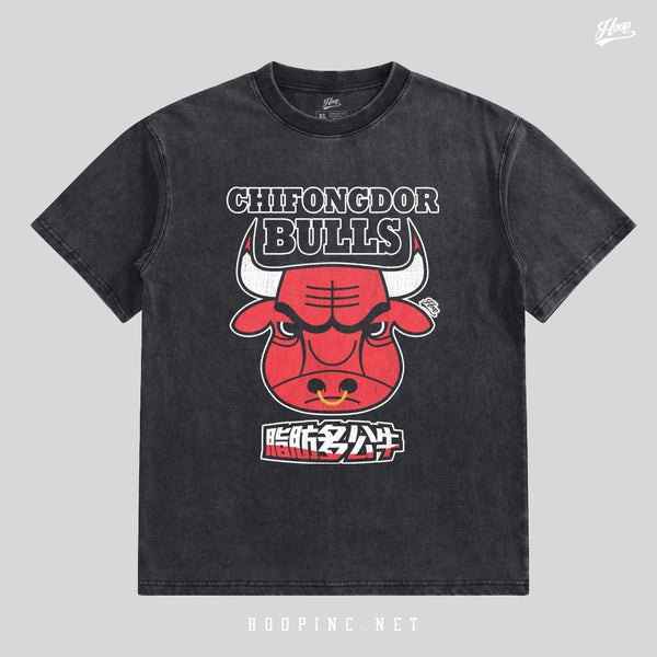 "Hong Kong Style - Chifongdor Bulls 脂肪多公牛" Retro Washed Tee