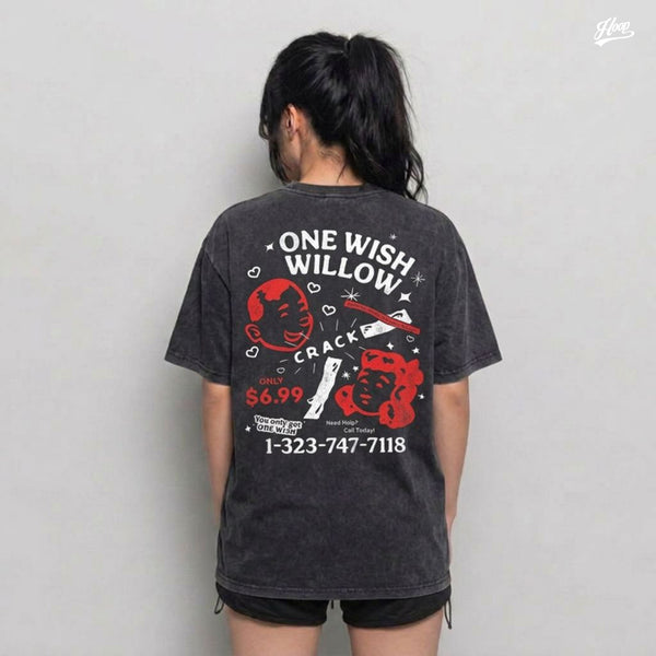 "Obsession One Wish Willow" Washed Tee