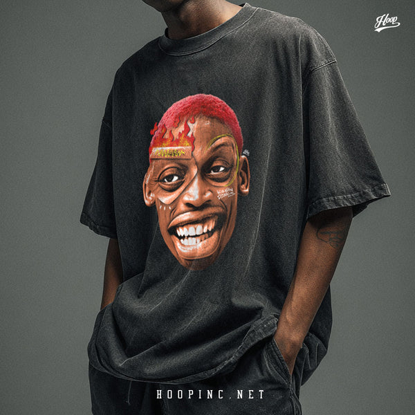 "Crazy Head - Bad Boy Rodman" Washed Tee