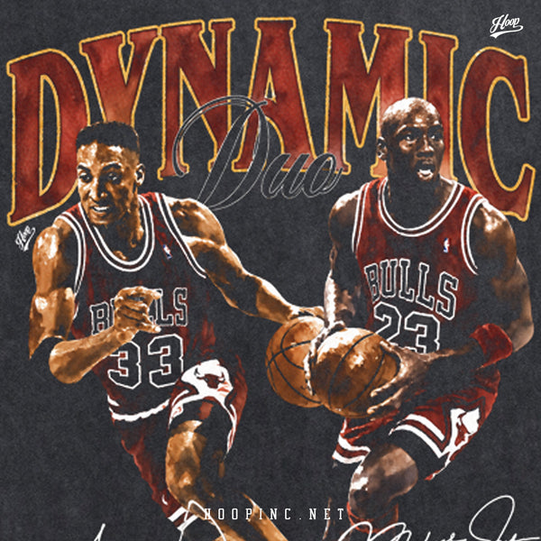 "Dynamic Duo in water paint style" Washed Tee