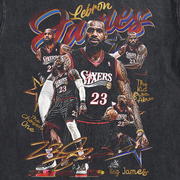 "Sixers Lebron Poster" Washed Tee