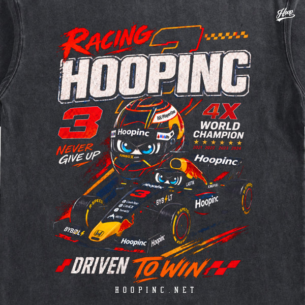 "Hoopinc Mini Racer #3" Retro Washed Tee