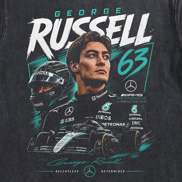 "F1 Racing - Russell Poster" Washed Tee