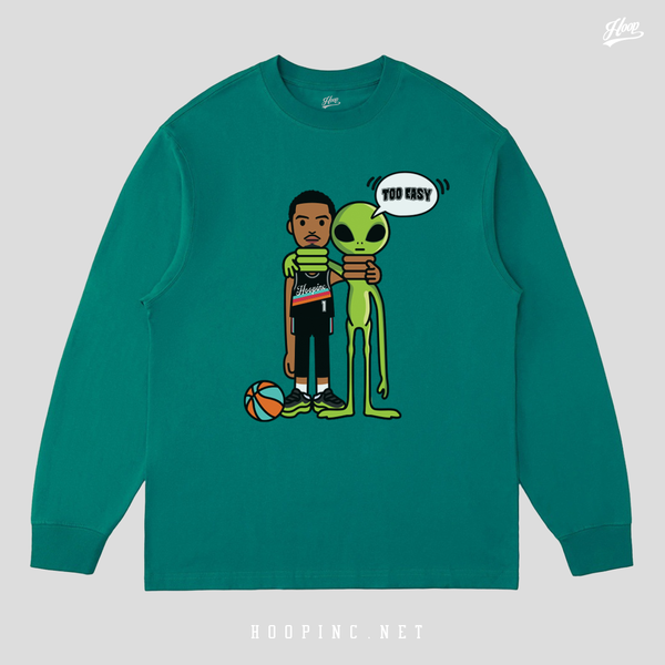 "Wemby Alien 2 Easy" long sleeve heavy weight tee