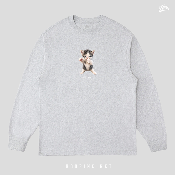 "Stinky Cat" long sleeve heavy weight tee