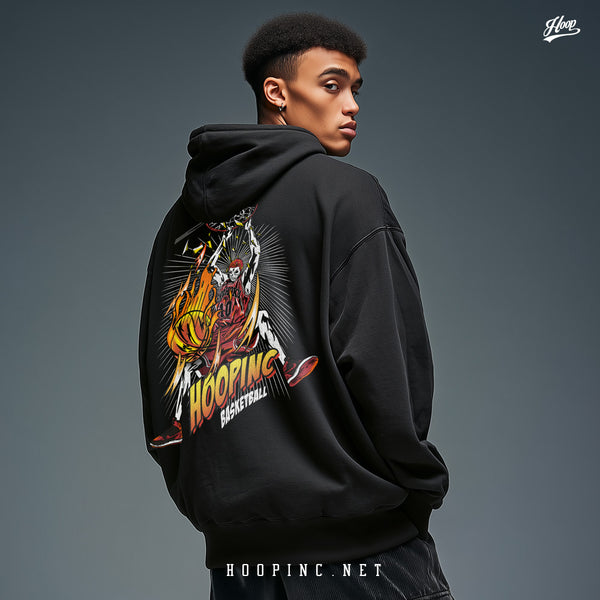 "HOOPINC Basketball Skull #10" Hoodie