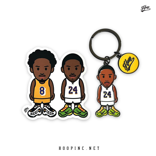 "KB824" Keyrings + Sticker Set