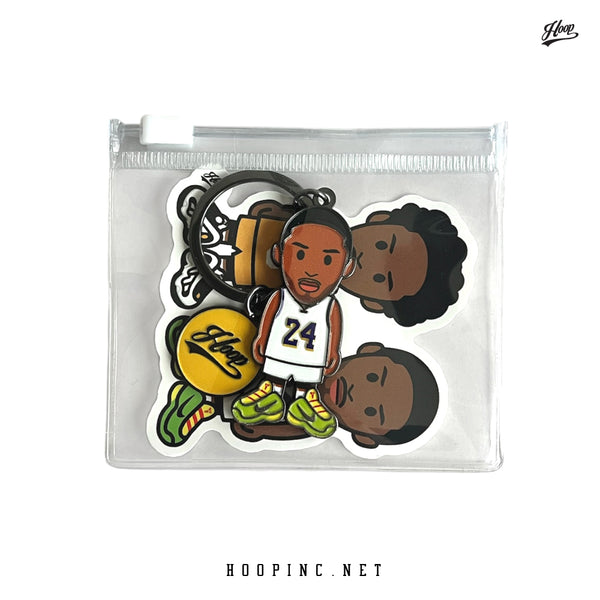 "KB824" Keyrings + Sticker Set