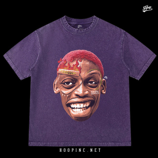 "Crazy Head - Bad Boy Rodman" Washed Tee
