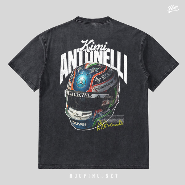 "Hoopinc Racer Helmet #4" Washed Tee
