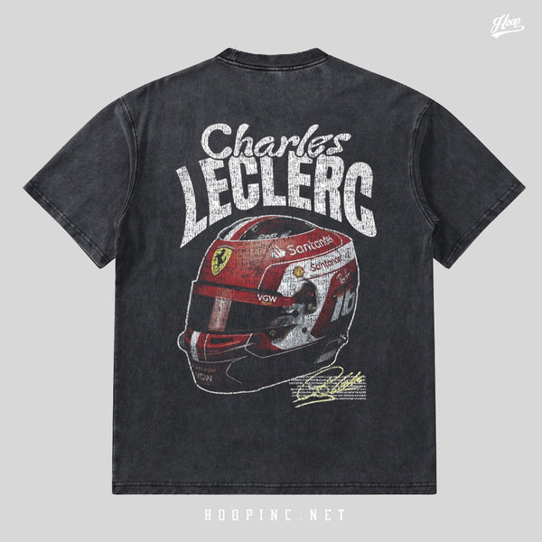 "F1 Racing - Leclerc Helmet" Washed Tee