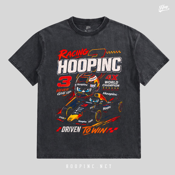 "Hoopinc Mini Racer #3" Retro Washed Tee