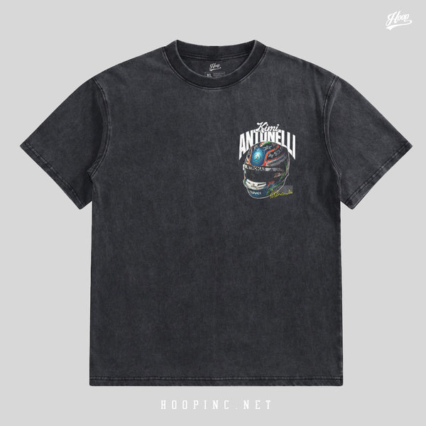 "Hoopinc Racer Helmet #4" Washed Tee
