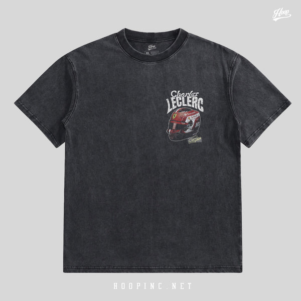 "F1 Racing - Leclerc Helmet" Washed Tee